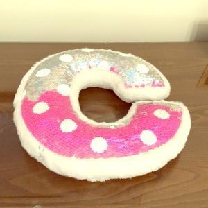 C sequin pillow